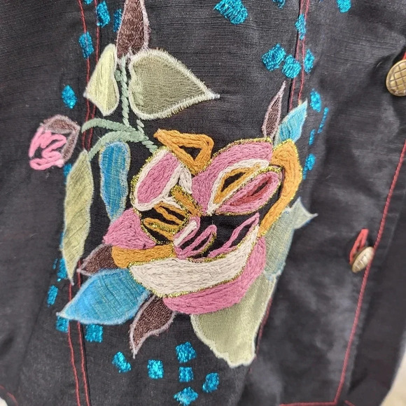 INDIGO MOON Embroidered Floral Button Up Jackets Size 2X NEW - Picture 4 of 15